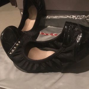 Prada patent leather flats